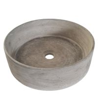 Round Cement Concrete Basin Handmade Countertop Sink 40cm x 12 cm